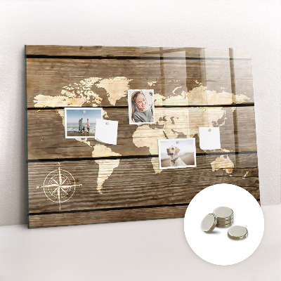 Magnet board Wereldkaart van het bord