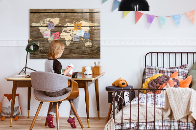 Magnet board Wereldkaart van het bord