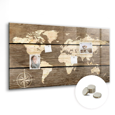 Magnet board Wereldkaart van het bord