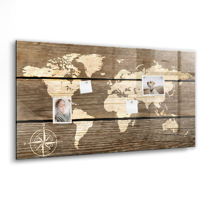 Magnet board Wereldkaart van het bord