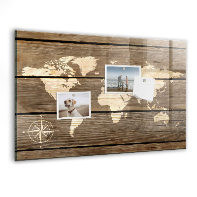 Magnet board Wereldkaart van het bord