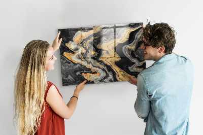 Memobord keuken Gouden marmer