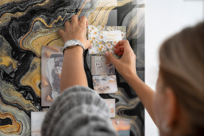 Memobord keuken Gouden marmer