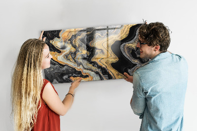 Memobord keuken Gouden marmer