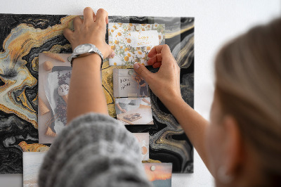 Memobord keuken Gouden marmer