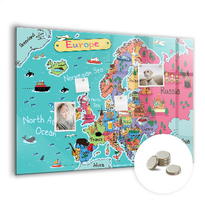 Magnet board Kaart van Europa