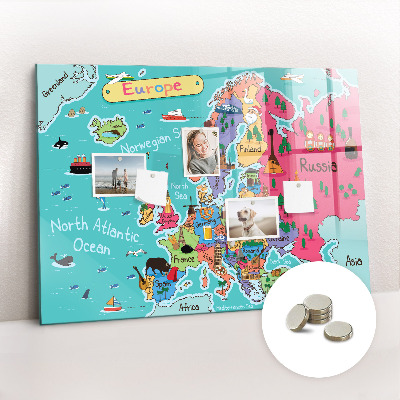 Magnet board Kaart van Europa