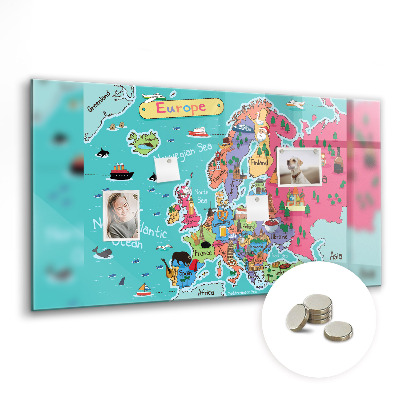 Magnet board Kaart van Europa