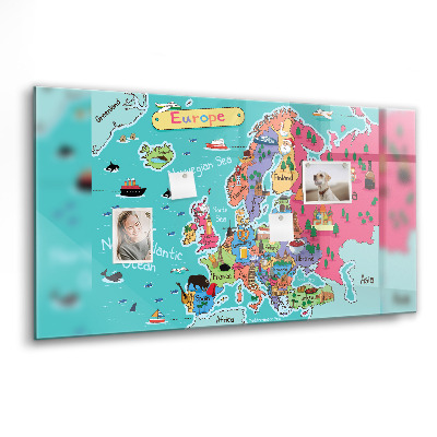 Magnet board Kaart van Europa
