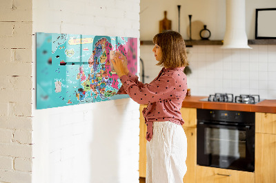 Magnet board Kaart van Europa