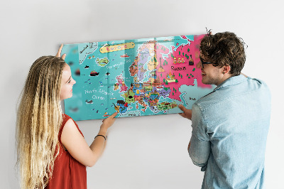 Magnet board Kaart van Europa