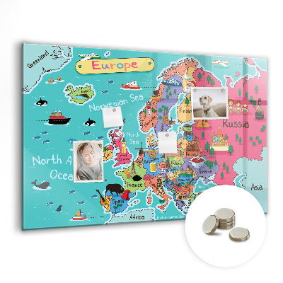 Magnet board Kaart van Europa