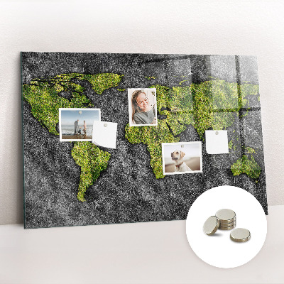 Magnetisch wandbord Wereldkaart