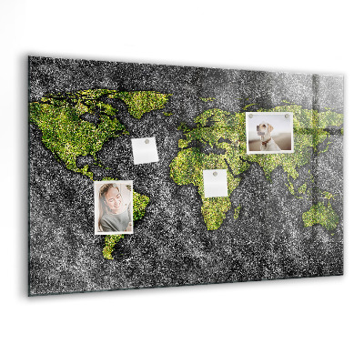 Magnetisch wandbord Wereldkaart