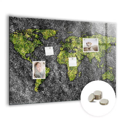 Magnetisch wandbord Wereldkaart