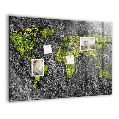 Magnetisch wandbord Wereldkaart