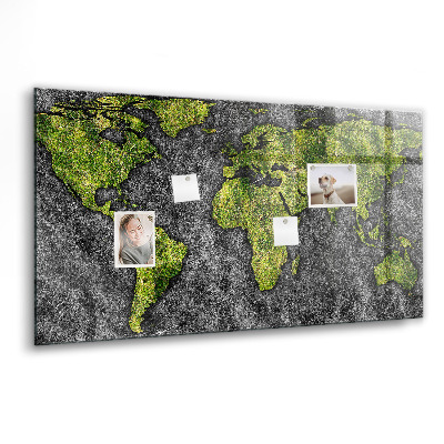 Magnetisch wandbord Wereldkaart