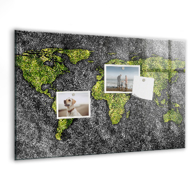 Magnetisch wandbord Wereldkaart