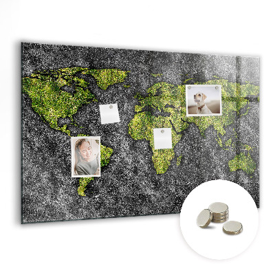 Magnetisch wandbord Wereldkaart