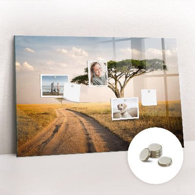 Memobord keuken Afrikaans landschap