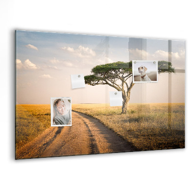 Memobord keuken Afrikaans landschap