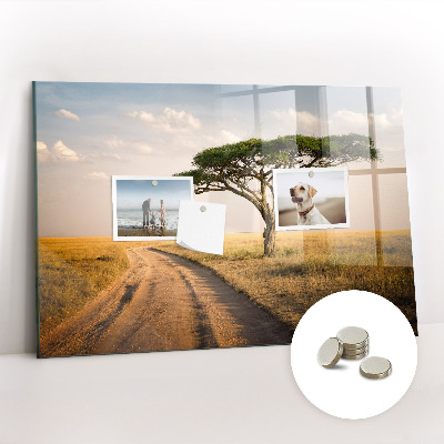 Memobord keuken Afrikaans landschap