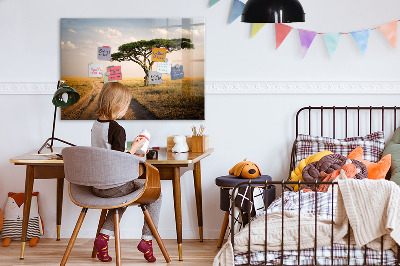 Memobord keuken Afrikaans landschap