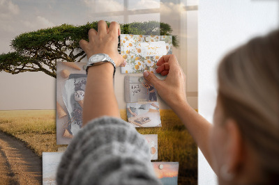 Memobord keuken Afrikaans landschap