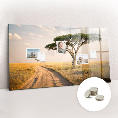 Memobord keuken Afrikaans landschap