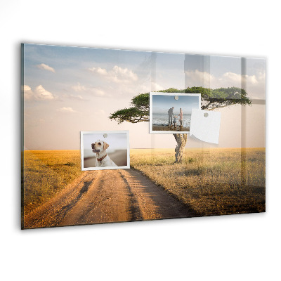 Memobord keuken Afrikaans landschap