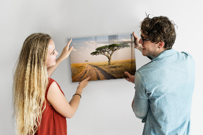 Memobord keuken Afrikaans landschap