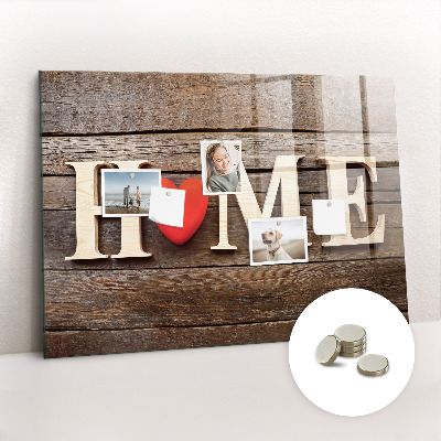 Magnet board Het opschrift "huis"