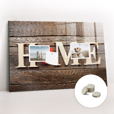Magnet board Het opschrift "huis"