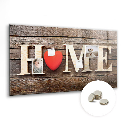 Magnet board Het opschrift "huis"