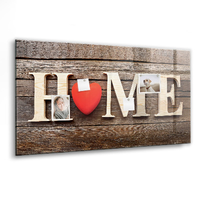 Magnet board Het opschrift "huis"