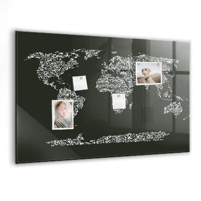 Magnetisch wandbord Namen van de continenten