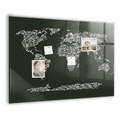 Magnetisch wandbord Namen van de continenten