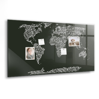 Magnetisch wandbord Namen van de continenten