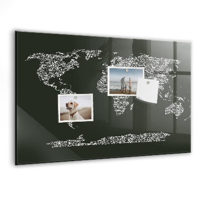 Magnetisch wandbord Namen van de continenten