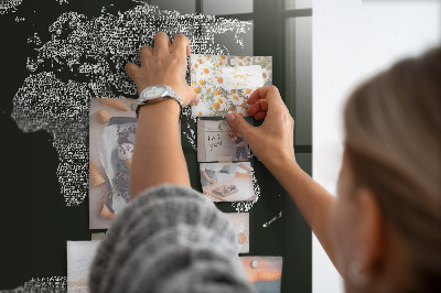 Magnetisch wandbord Namen van de continenten