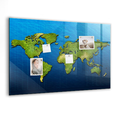 Magnetisch wandbord Wereldkaart
