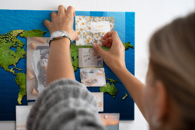 Magnetisch wandbord Wereldkaart