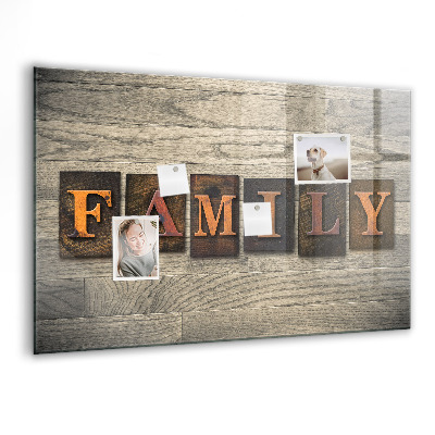 Memobord keuken De inscriptiefamilie