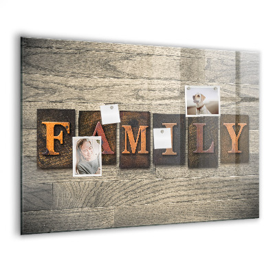 Memobord keuken De inscriptiefamilie