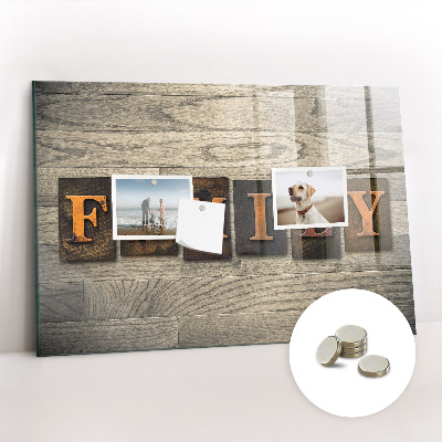 Memobord keuken De inscriptiefamilie