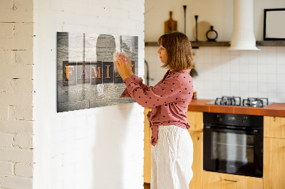 Memobord keuken De inscriptiefamilie