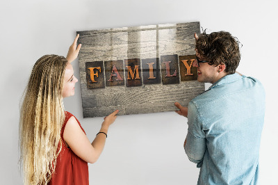 Memobord keuken De inscriptiefamilie