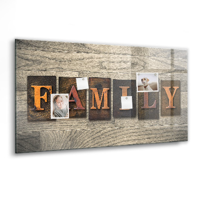 Memobord keuken De inscriptiefamilie