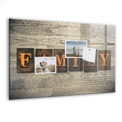 Memobord keuken De inscriptiefamilie