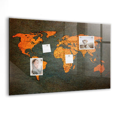 Magnet board Wereldkaart